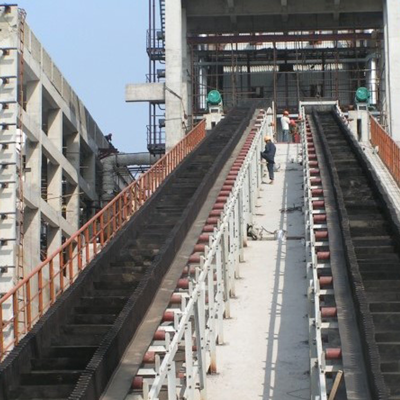 ระบบสายพานลำเลียงด้านข้างเมล็ดข้าวสาลีแบบจุ่มมุม